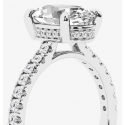 3.77 CTW Oval Lab-Grown Diamond Hidden Halo Bridal Set – 3 CT Center