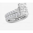 “Radiant 8.24ct Lab-Grown Diamond Bridal Set – 14K White Gold”
