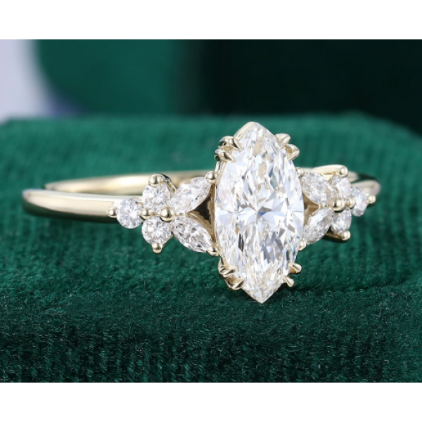 14 KARAT YG 5.53 CTW 4.00 CENTER R VVS2 F COLOR