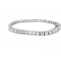 14K White Gold Asscher-Cut Lab Diamond Tennis Bracelet – 10.63 CTW