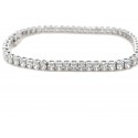 14K White Gold Oval Lab Diamond Tennis Bracelet – 7.54 CTW