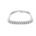 14K White Gold Oval Lab Diamond Tennis Bracelet – 7.54 CTW