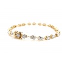 14K Yellow Gold Oval & Pear Lab Diamond Alternating Tennis Bracelet – 6.27 CTW