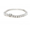 14K White Gold Asscher-Cut Lab Diamond Tennis Bracelet – 10.63 CTW